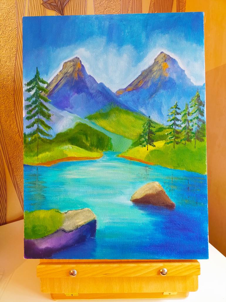 Original Contemporary Landscape Painting by Nadira Mirzoyeva