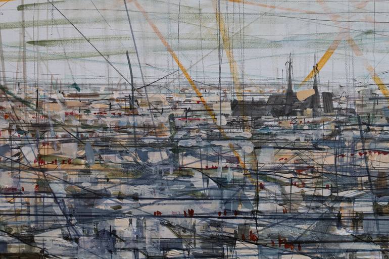 Original Abstract Expressionism Architecture Painting by Vahagn Bagoyan