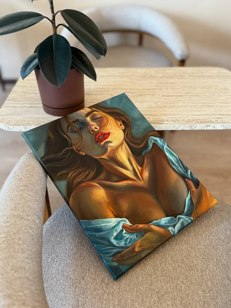 Original Realism Women Painting by Hanna Minionak