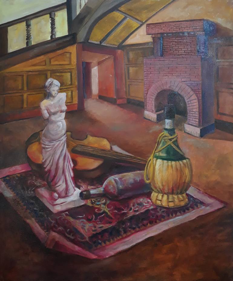 Original Surrealism Still Life Painting by Engy Diaa Eldin