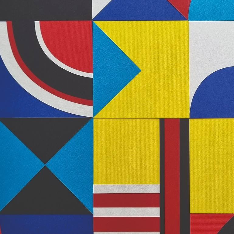 Original Bauhaus Abstract Collage by Stephanie Bardy