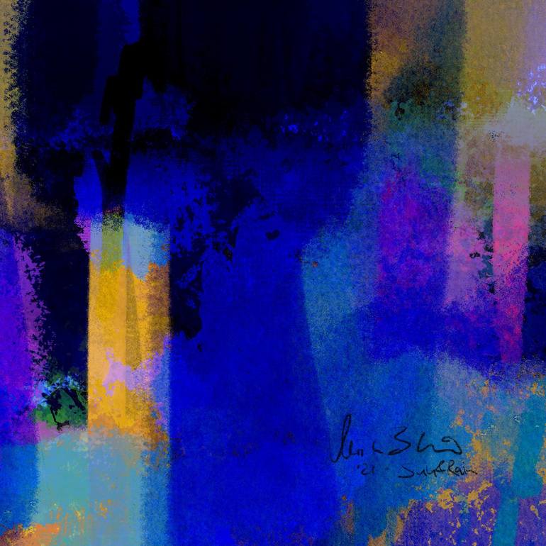 Original Abstract Mixed Media by Ulrich Bähring