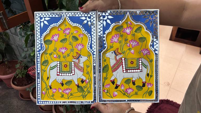 Original Art Deco Animal Mixed Media by Neha Pandey