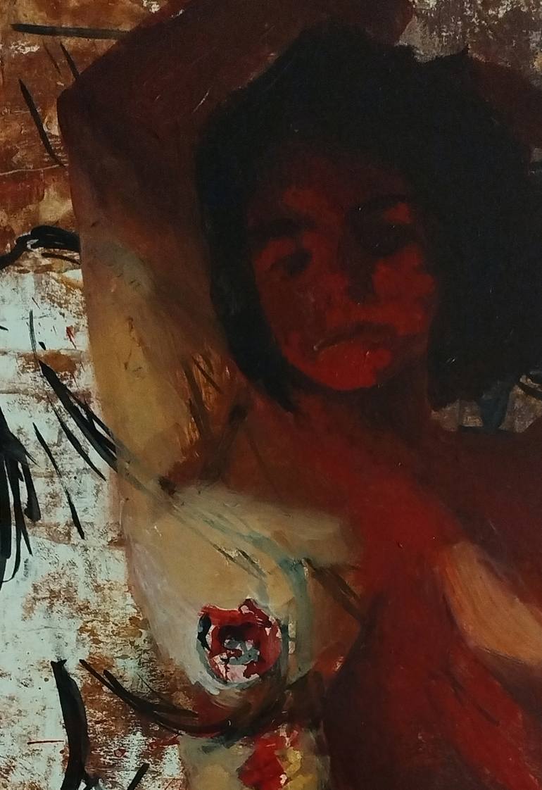 Original Abstract Expressionism Women Painting by Hanan Ramadan