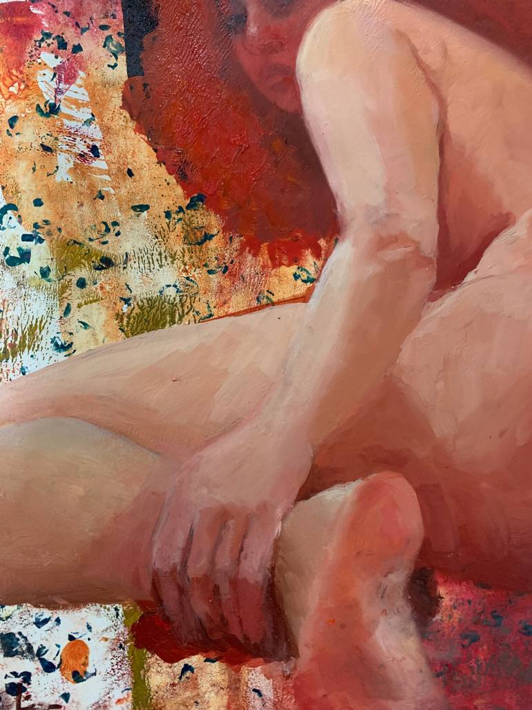 Original Abstract Expressionism Body Painting by Hanan Ramadan