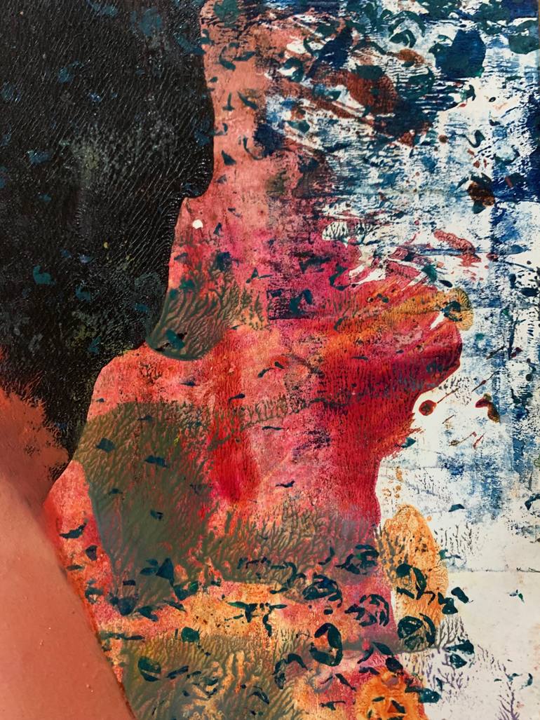 Original Abstract Expressionism Body Painting by Hanan Ramadan