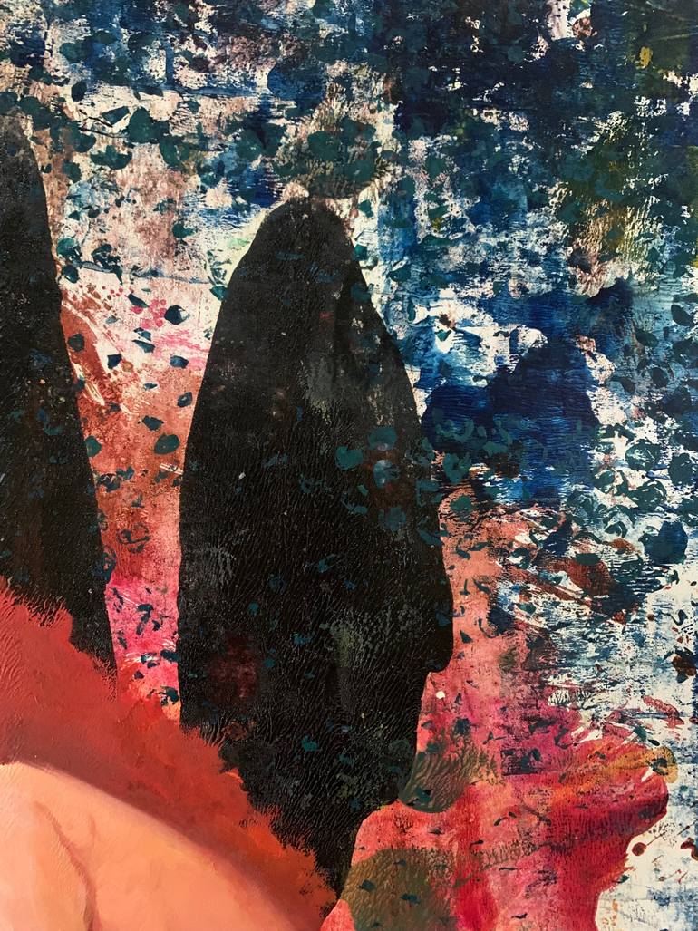 Original Abstract Expressionism Body Painting by Hanan Ramadan