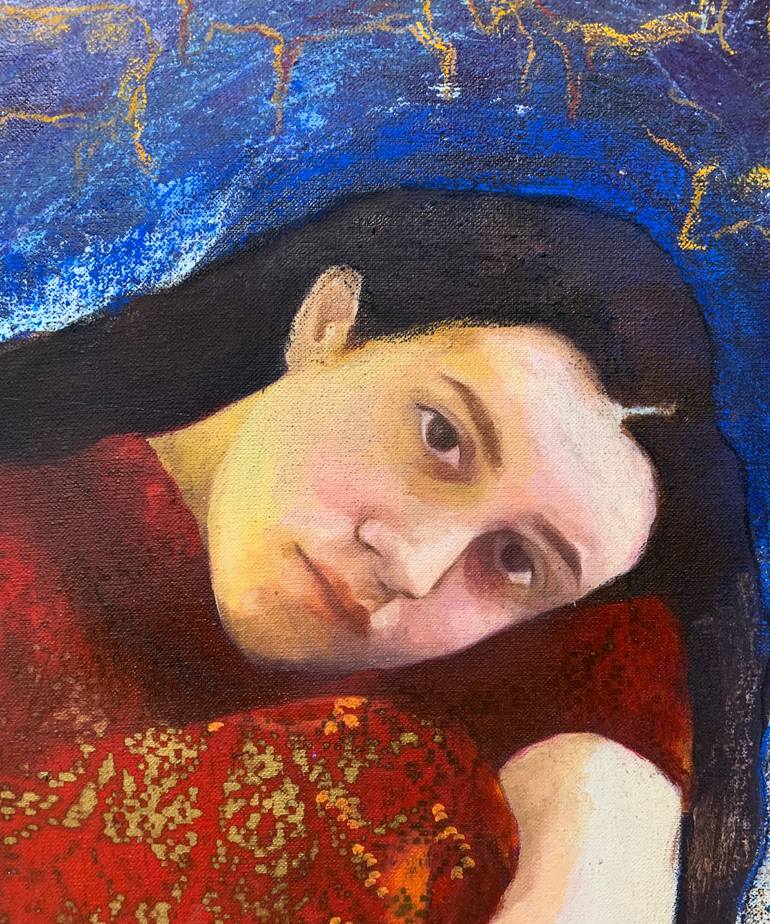 Original Contemporary Fantasy Mixed Media by Hanan Ramadan