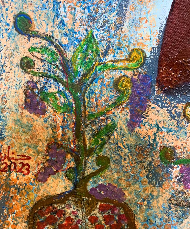 Original Contemporary Fantasy Mixed Media by Hanan Ramadan
