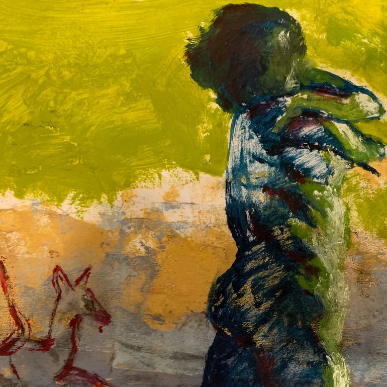 Original Abstract Expressionism Women Painting by Hanan Ramadan