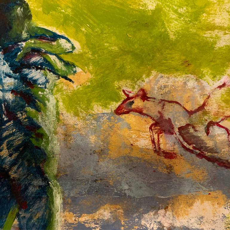 Original Abstract Expressionism Women Painting by Hanan Ramadan
