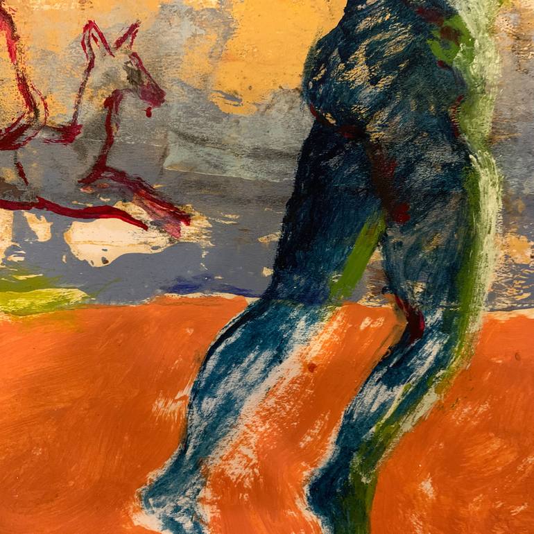 Original Abstract Expressionism Women Painting by Hanan Ramadan