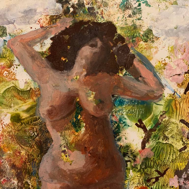 Original Abstract Expressionism Nude Painting by Hanan Ramadan