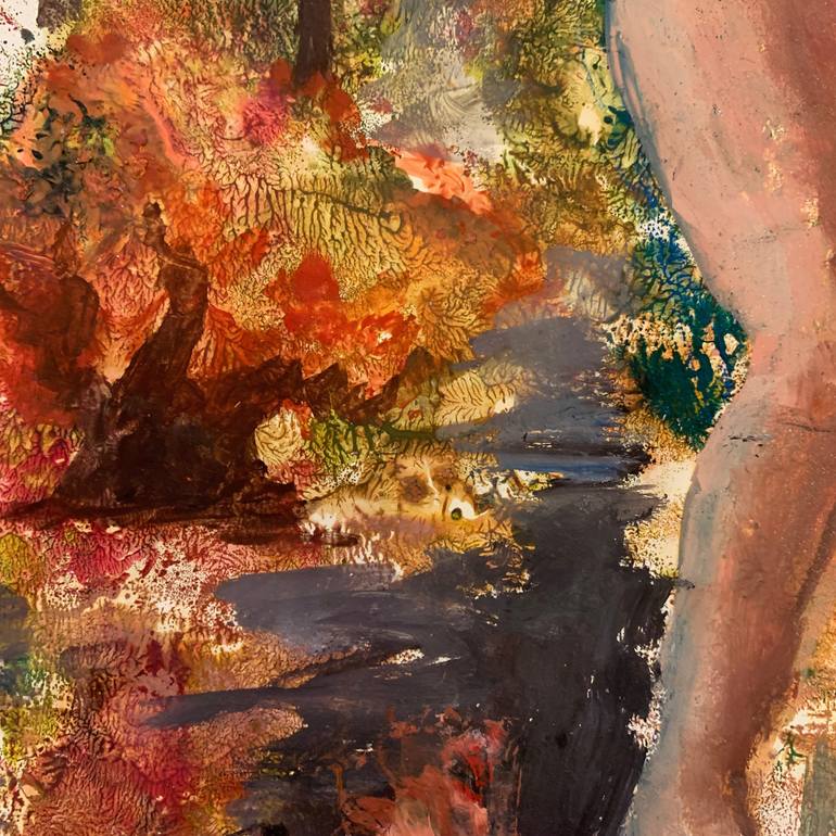 Original Abstract Expressionism Nude Painting by Hanan Ramadan