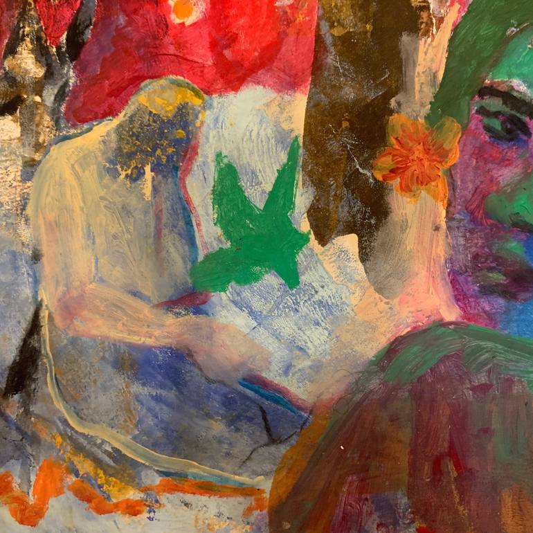 Original Portraiture Love Painting by Hanan Ramadan