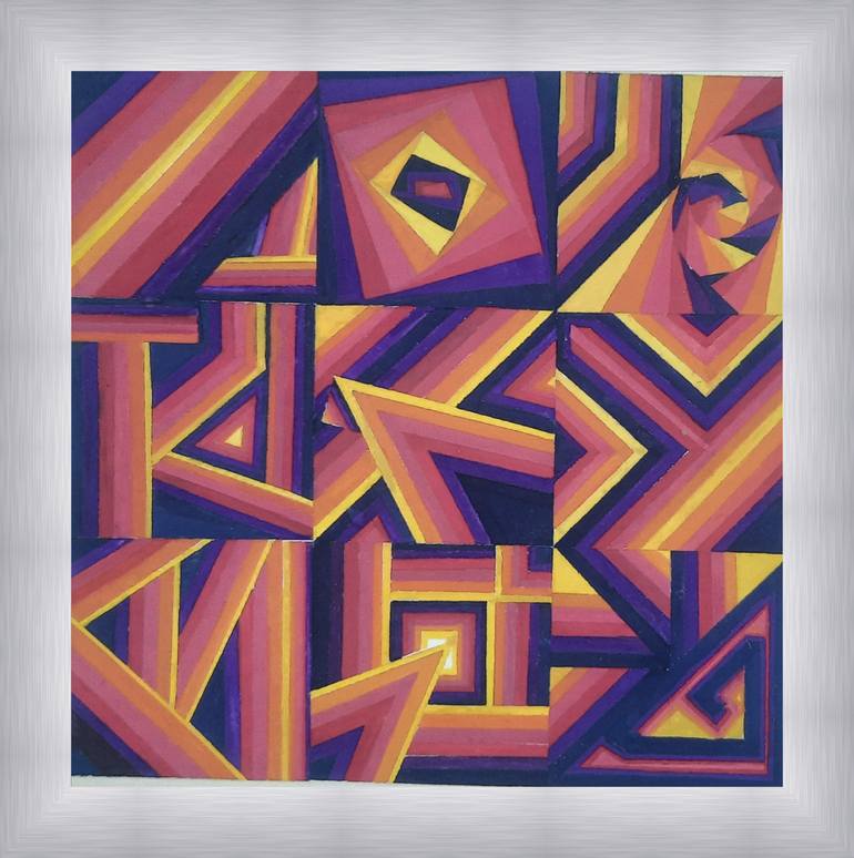 Original Abstract Geometric Painting by Humaira Baloch