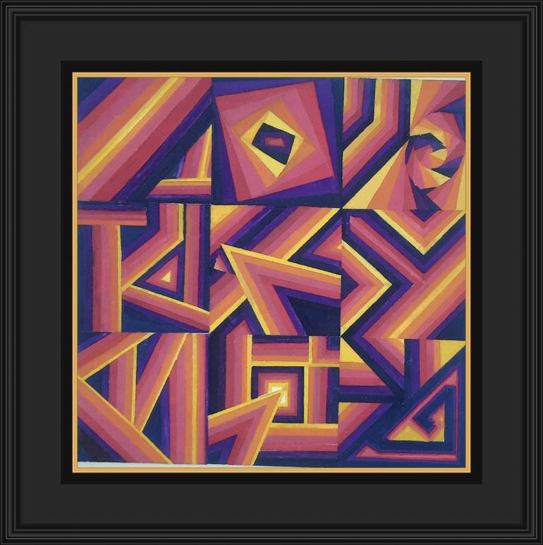 Original Abstract Geometric Painting by Humaira Baloch