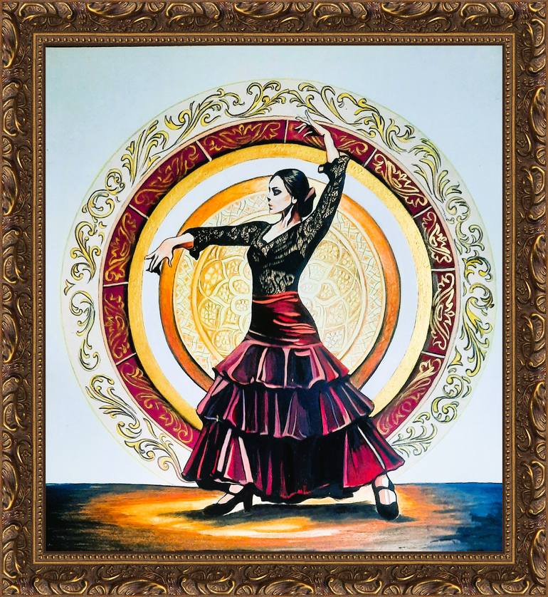 Original Figurative Performing Arts Mixed Media by Humaira Baloch
