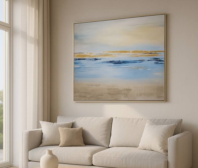 Original Abstract Expressionism Seascape Painting by Robson Alencar