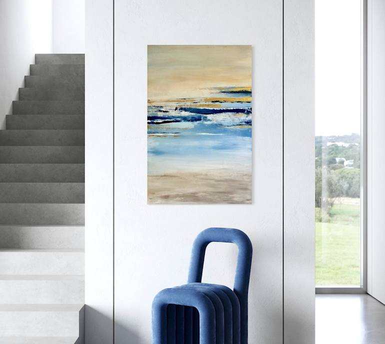 Original Abstract Expressionism Seascape Painting by Robson Alencar