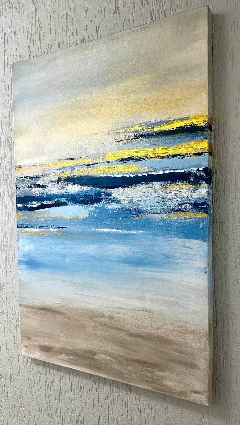 Original Abstract Expressionism Seascape Painting by Robson Alencar