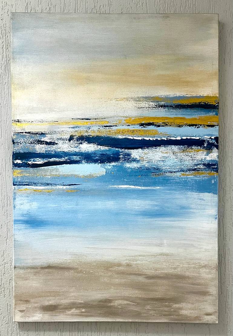 Original Abstract Expressionism Seascape Painting by Robson Alencar