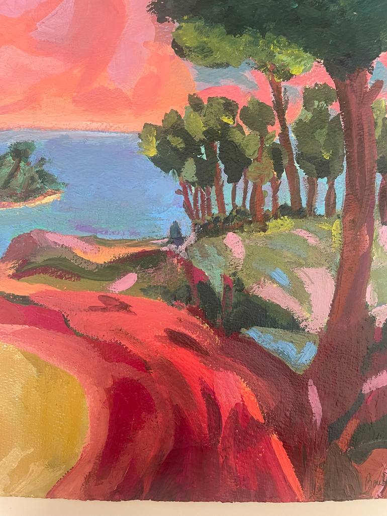 Original Fauvism Landscape Painting by Estelle Boulinguez