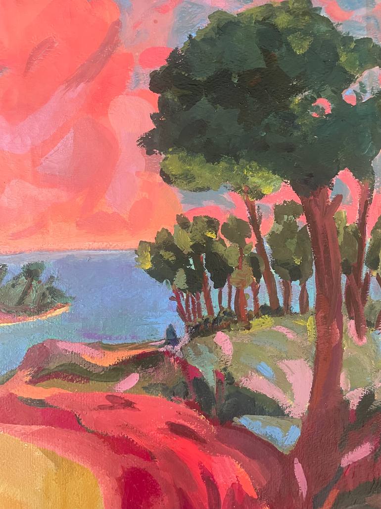 Original Fauvism Landscape Painting by Estelle Boulinguez