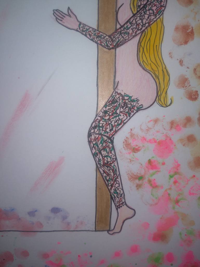 Original Figurative Nude Painting by Madhumita Dutta