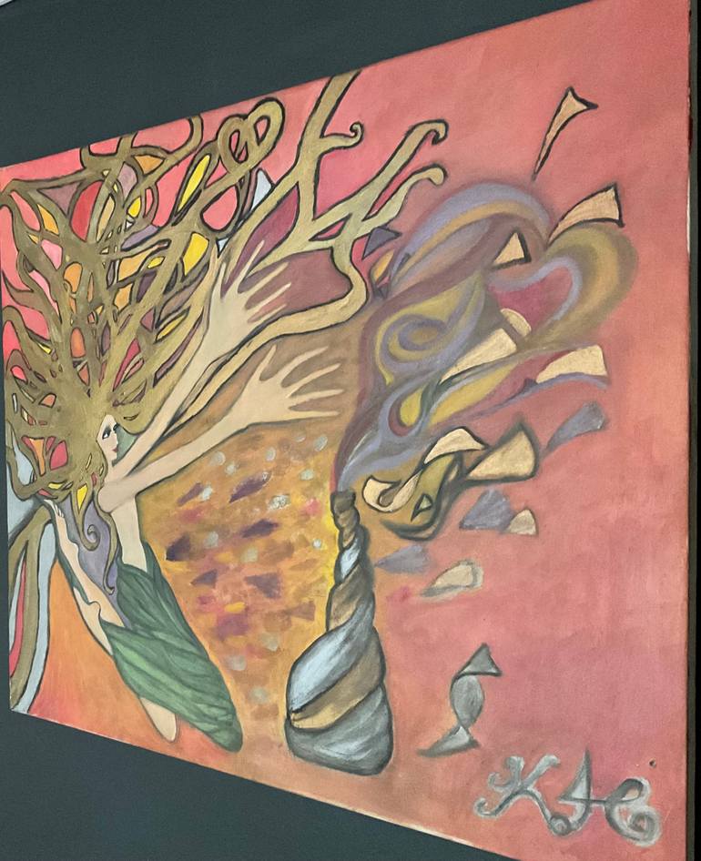 Original Surrealism Fantasy Painting by Katerina Ganibegovic