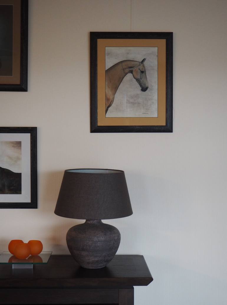 Original Realism Horse Drawing by Olia Aver