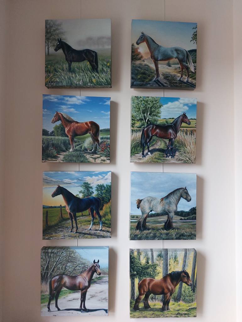 Original Realism Horse Painting by Olia Aver
