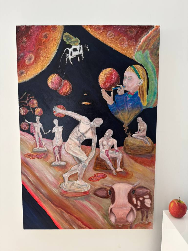 Original Figurative Body Painting by Adam Langowski