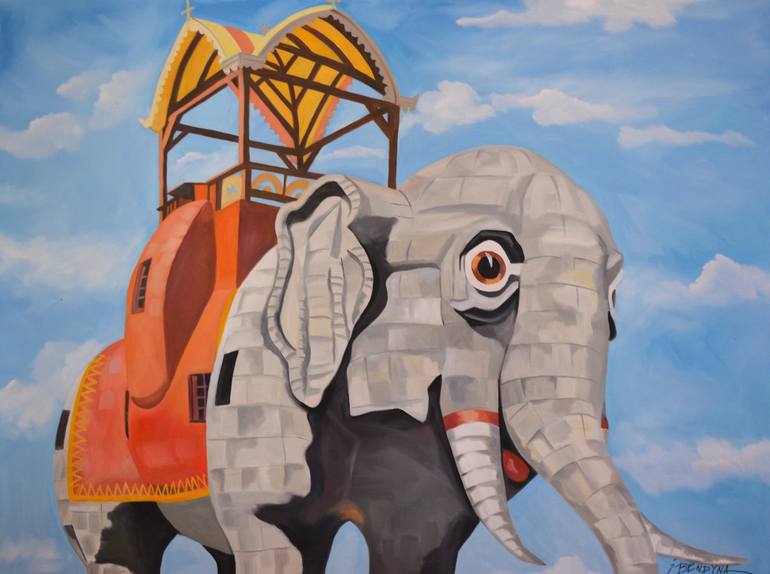LUCY THE ELEPHANT Painting by Bendyna Saatchi Art