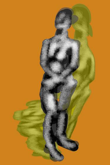 Print of Figurative Nude Mixed Media by Peter Lang