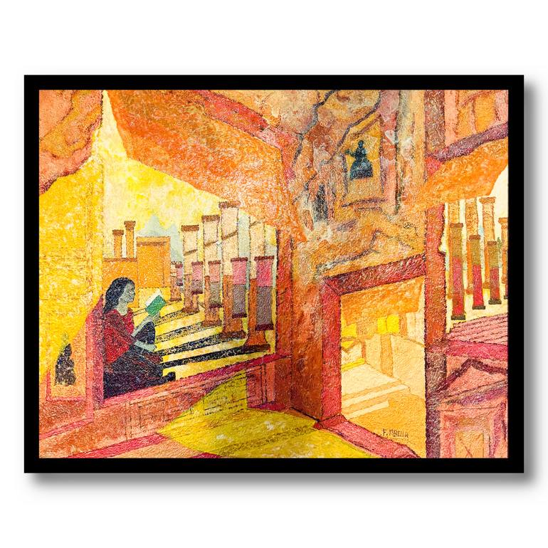 Original Contemporary Architecture Painting by Francis Mbella
