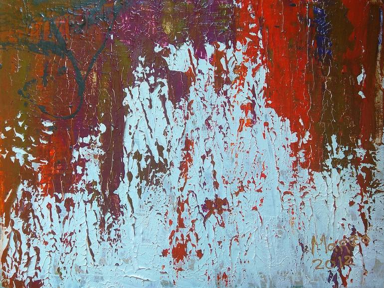 Original Abstract Expressionism Abstract Painting by Maryna Hromenko