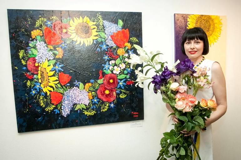 Original Floral Painting by Maryna Hromenko