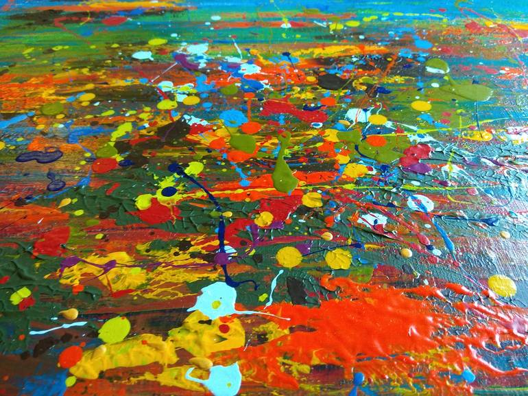 Original Abstract Expressionism Abstract Painting by Maryna Hromenko