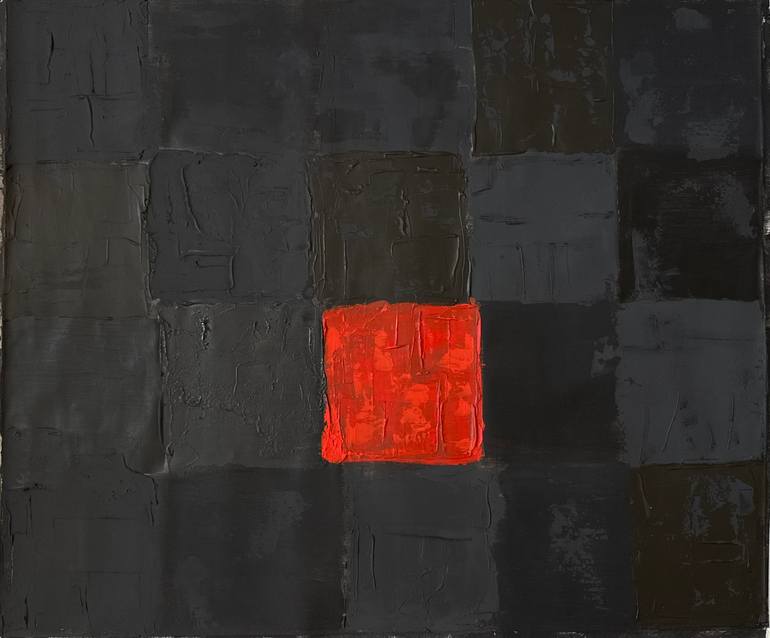 Original Abstract Painting by Elle Rosenfeld | Abstract Art on Canvas | The crowd - night version