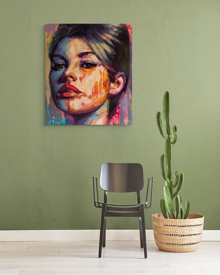 Original Contemporary Women Painting by Micjan Art