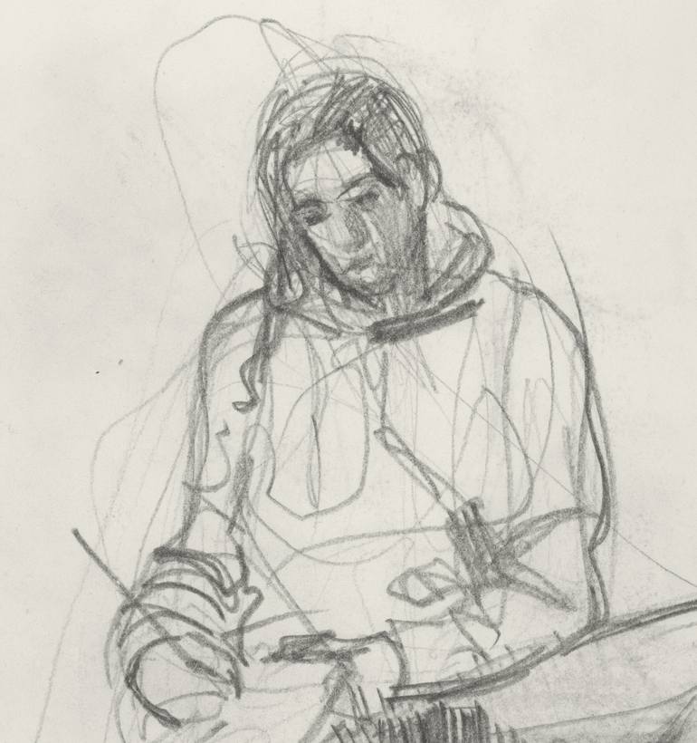 Original Figurative People Drawing by Giorgos Panagiotaras