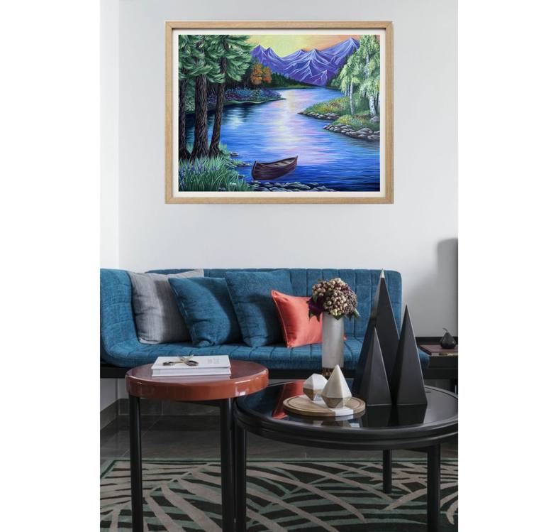 Original Impressionism Landscape Painting by Anastasiia Denysiuk