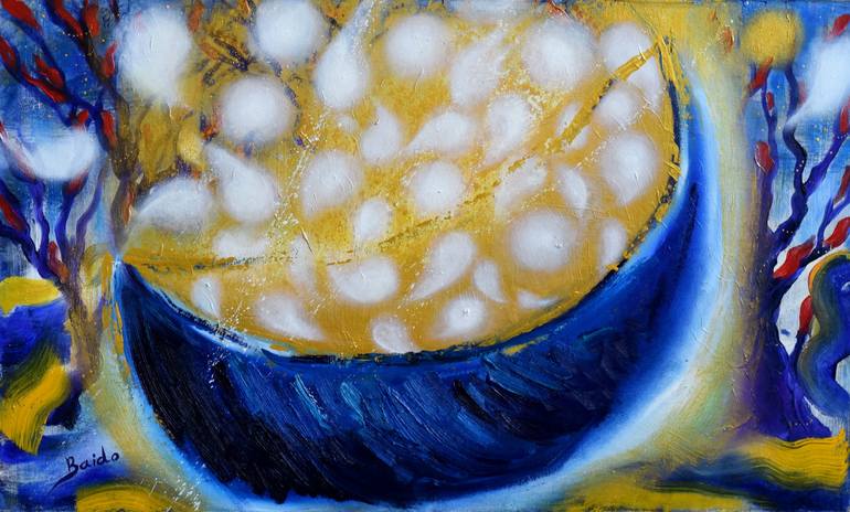Original Abstract Painting by Mariam Baidoshvili | Abstract Art on Canvas | Christmas Eve