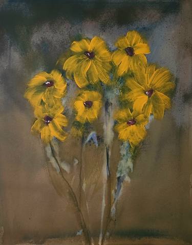 Original Abstract Floral Painting by David Anthony Gentry