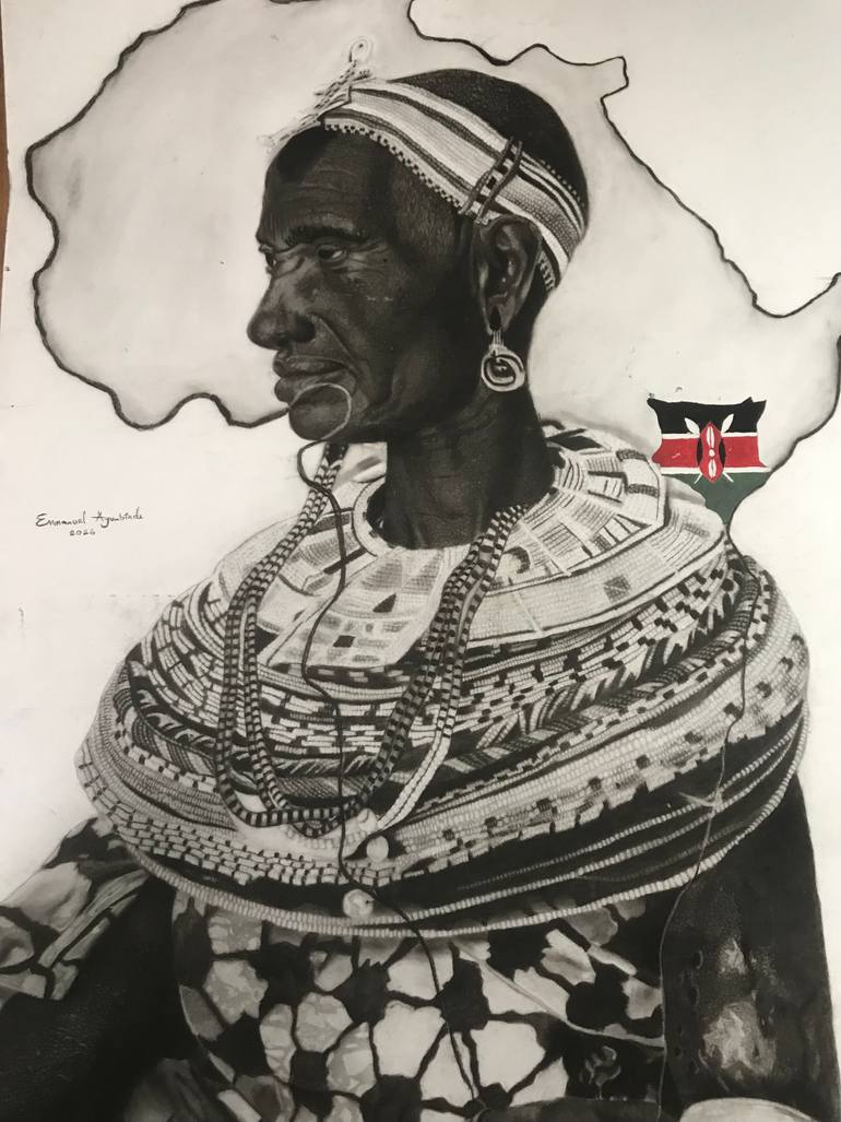 Original Other Painting by Emmylis Artistry | Realism Art on Paper | Guardian of the Motherland