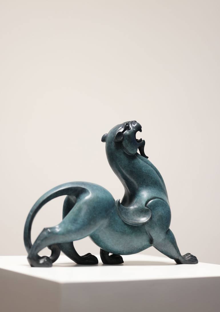 Original Art Deco Animal Sculpture by Jiangchuan An