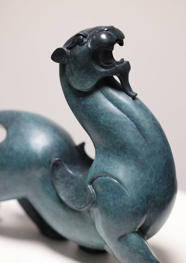 Original Art Deco Animal Sculpture by Jiangchuan An