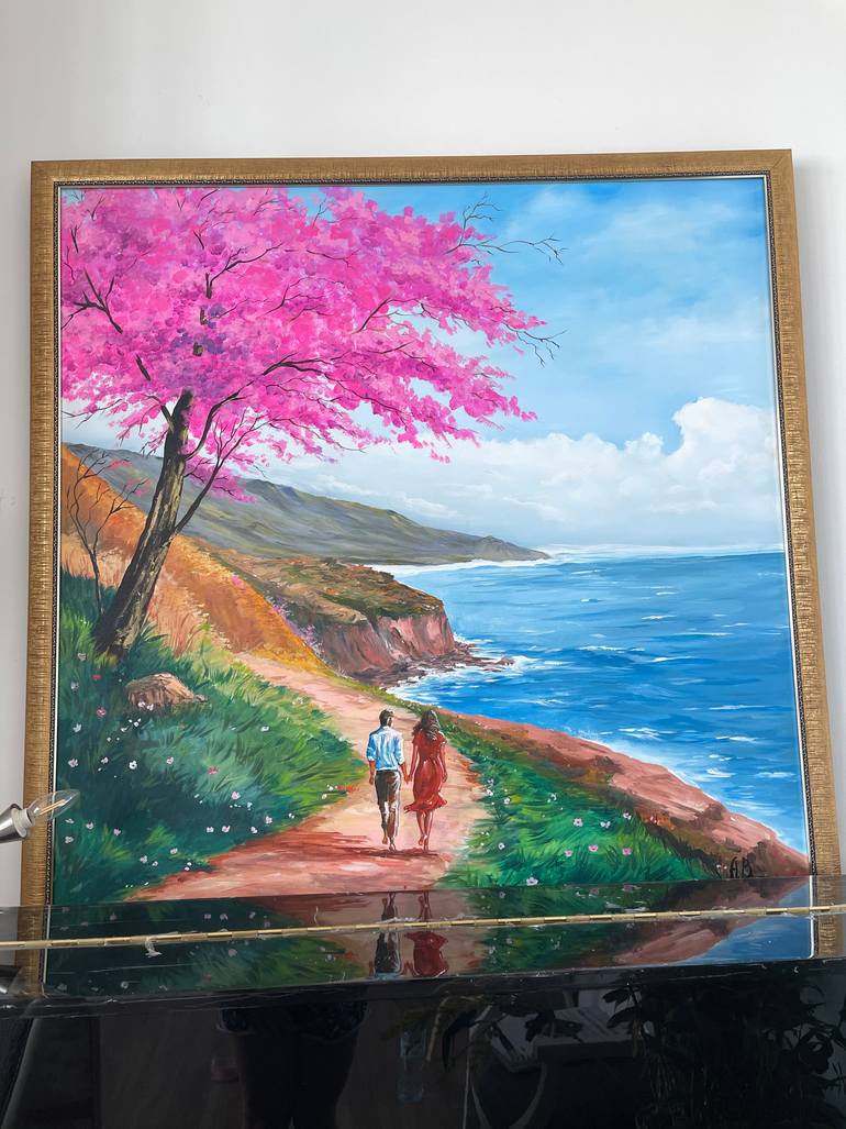 Original Expressionism Love Painting by Alina Babenko