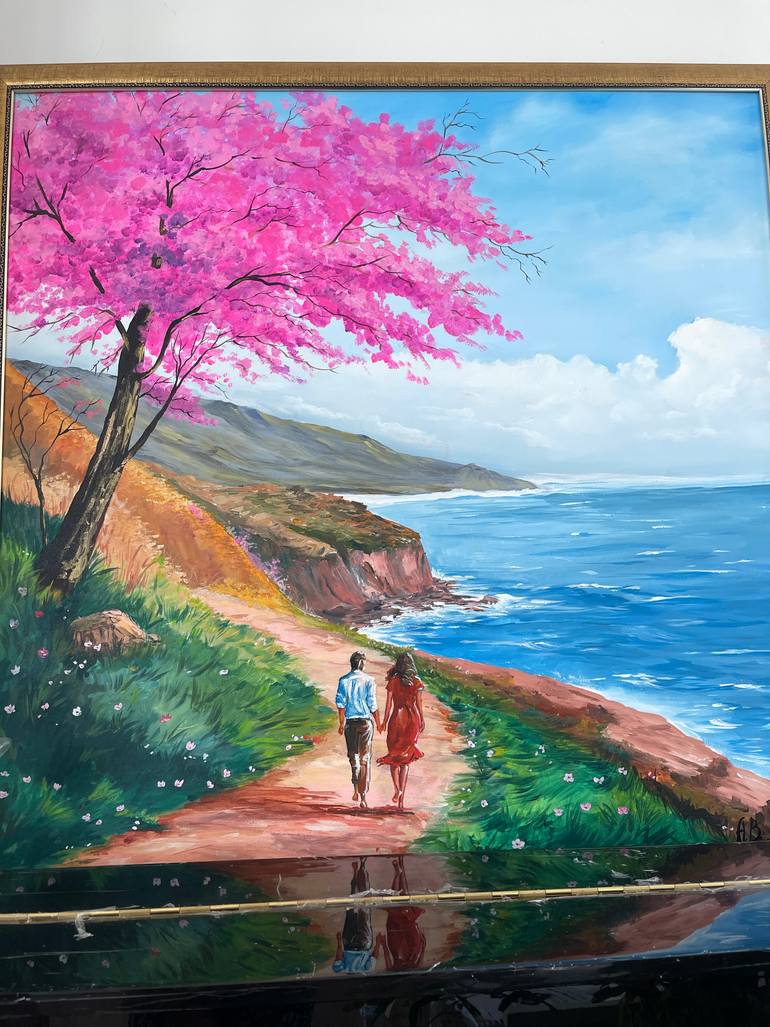 Original Expressionism Love Painting by Alina Babenko